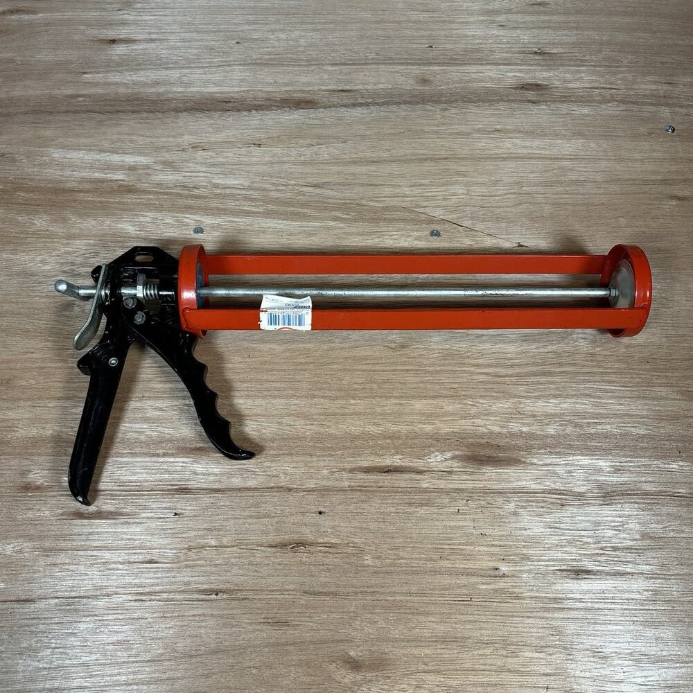 Hyde Tools 46440 Professional Manual Caulk Gun Orange Black Steel Frame